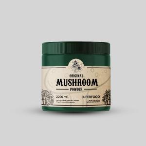 Mushroom Superfood Label Design
